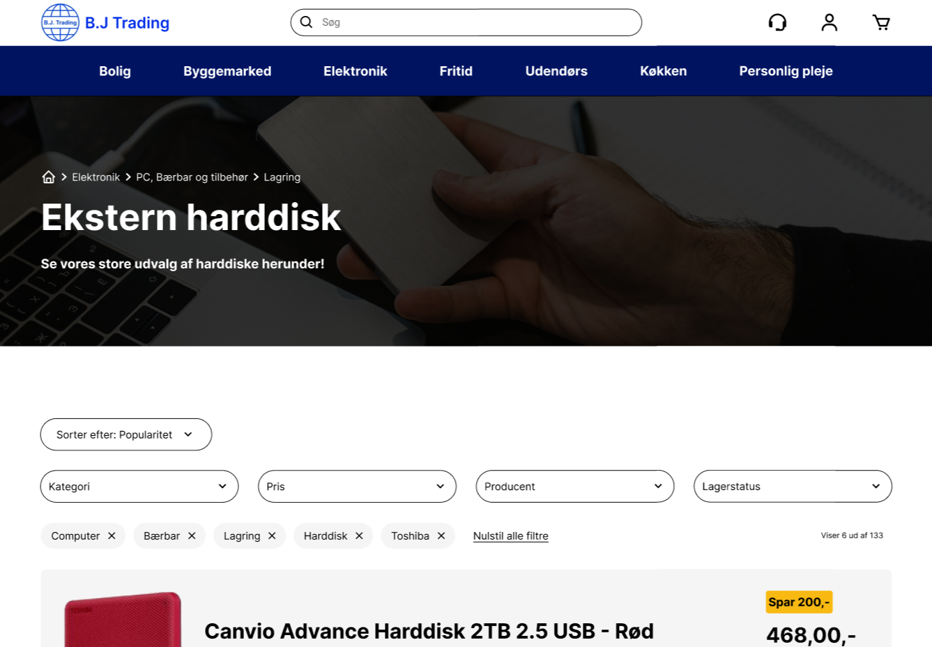 a picture of a website I've redesigned
